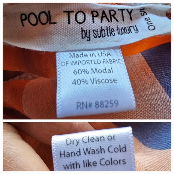 Pool To Party By Subtle Luxury Open shoulder Dress Coverup With Tassle One Size - Picture 16 of 17